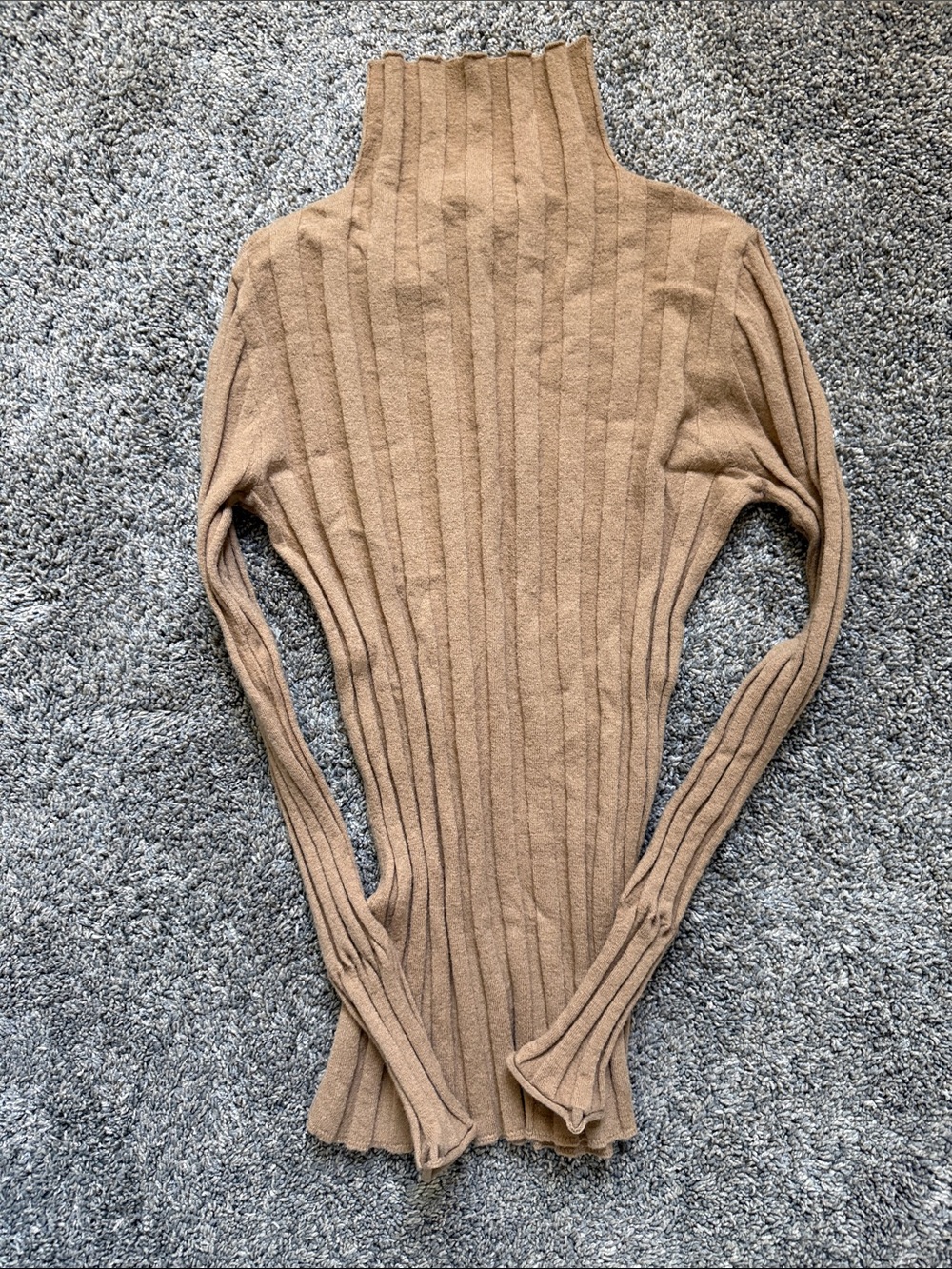 JCrew 365 Ribbed Mock Neck Sweater - Camel - Picture 2 of 2